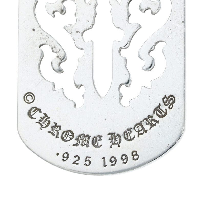 Chrome Hearts Large Dagger Cutout Dog Tag Size ONE Silver