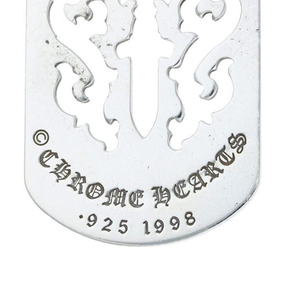 Chrome Hearts Large Dagger Cutout Dog Tag Size ONE Silver