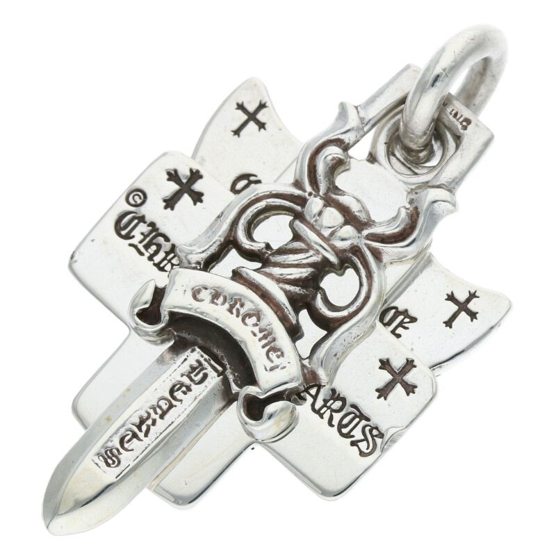 Chrome Hearts Three Trinkets Pendant 925 Size ONE Silver