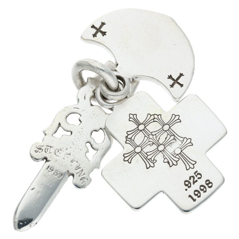 Chrome Hearts Three Trinkets Pendant 925 Size ONE Silver