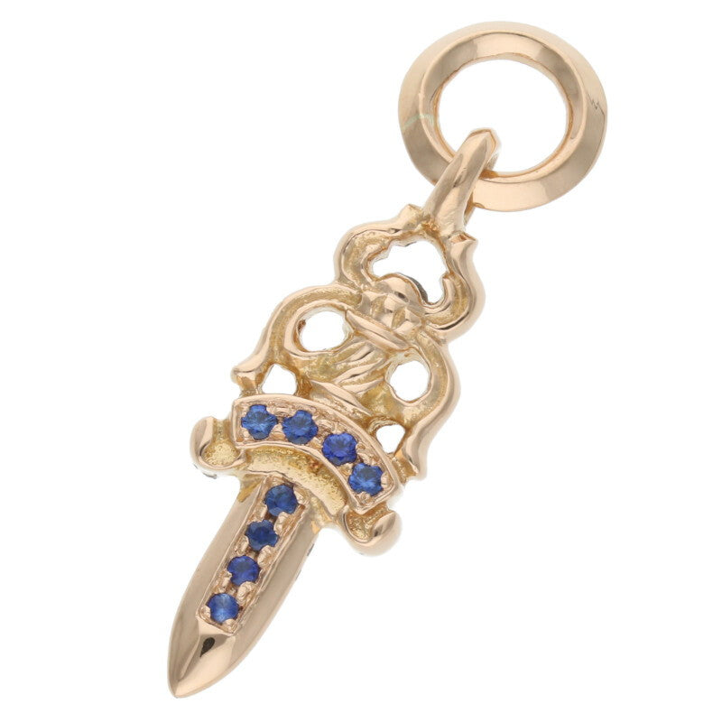 Chrome Hearts #5 Dagger PAVE Blue Sapphire 22K Size ONE SIZE