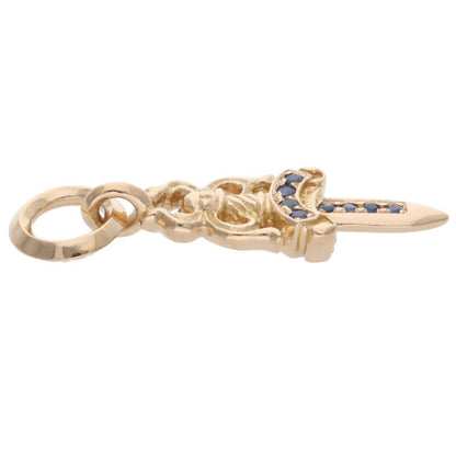 Chrome Hearts #5 Dagger PAVE Blue Sapphire 22K Size ONE SIZE