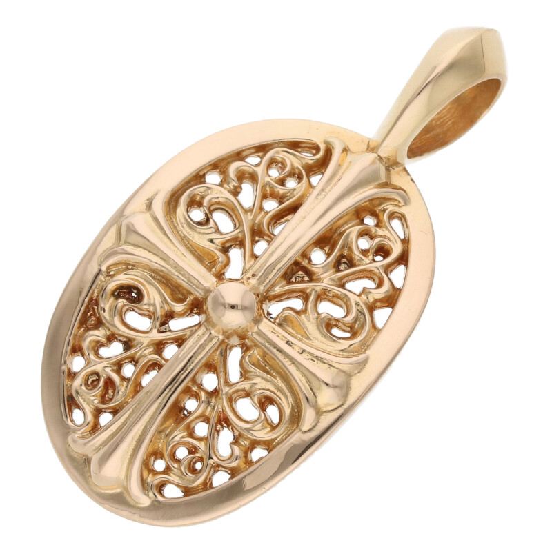 Chrome Hearts Classic Oval 22K Yellow Gold Size ONE SIZE