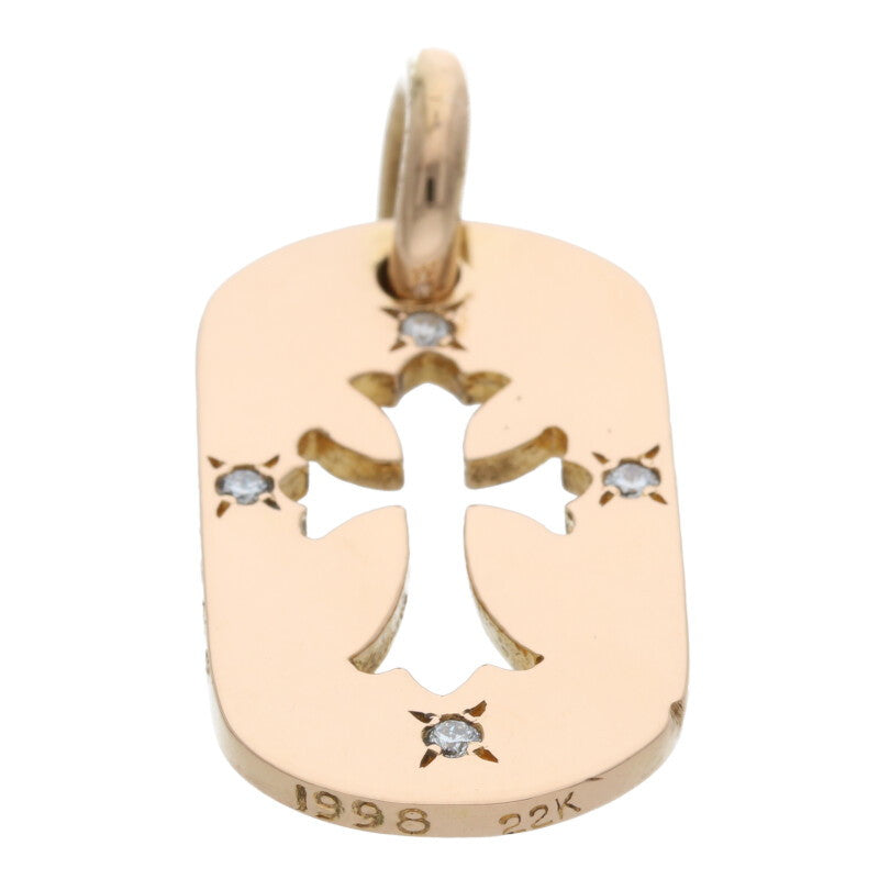 Chrome Hearts Small Dogtag 4PT Diamond 22K YG Size ONE SIZE