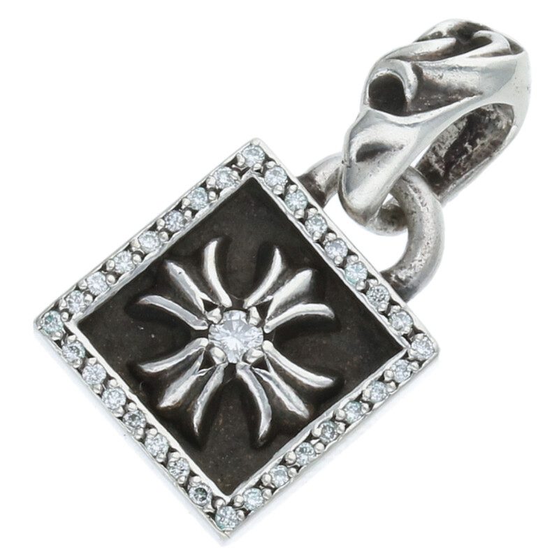 Chrome Hearts Framed CH Plus PAVE Diamond 925 Size ONE SIZE