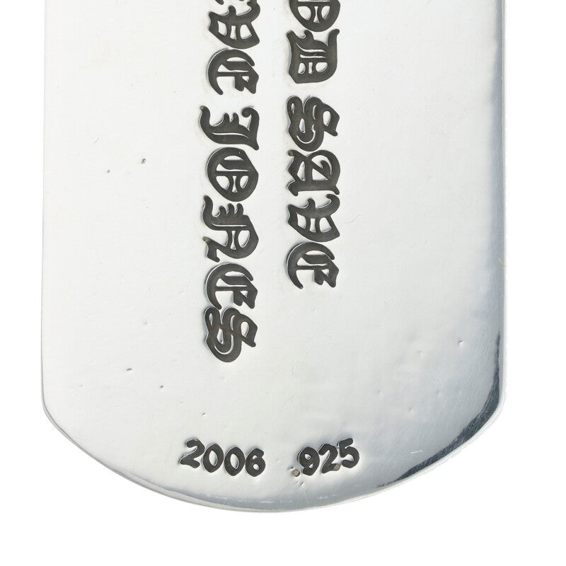 Chrome Hearts Large Dogtag 925 Silver Pendant Size ONE SIZE