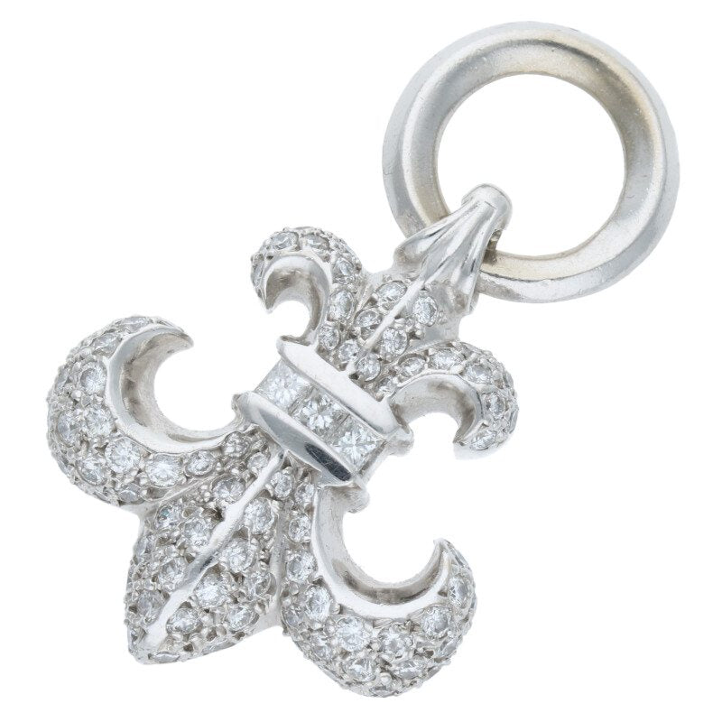 Chrome Hearts BS Fleur PAVE Diamond 18K White Size ONE SIZE
