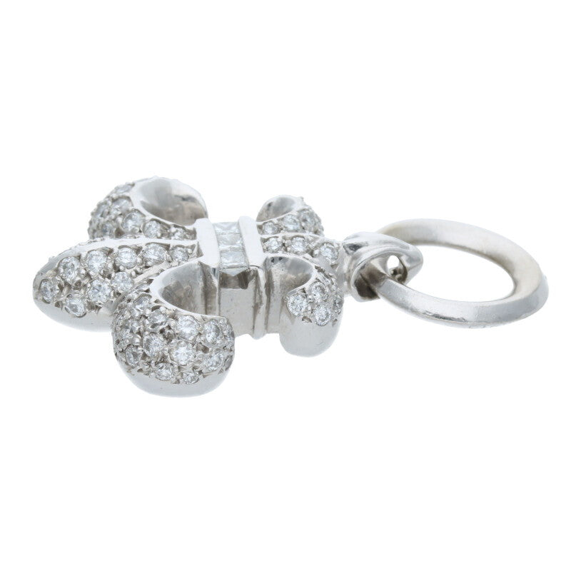 Chrome Hearts BS Fleur PAVE Diamond 18K White Size ONE SIZE