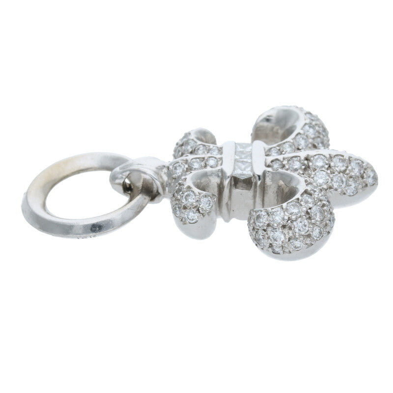 Chrome Hearts BS Fleur PAVE Diamond 18K White Size ONE SIZE