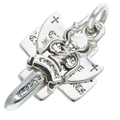 Chrome Hearts 3TRINKETS Old Silver Necklace Size ONE SIZE