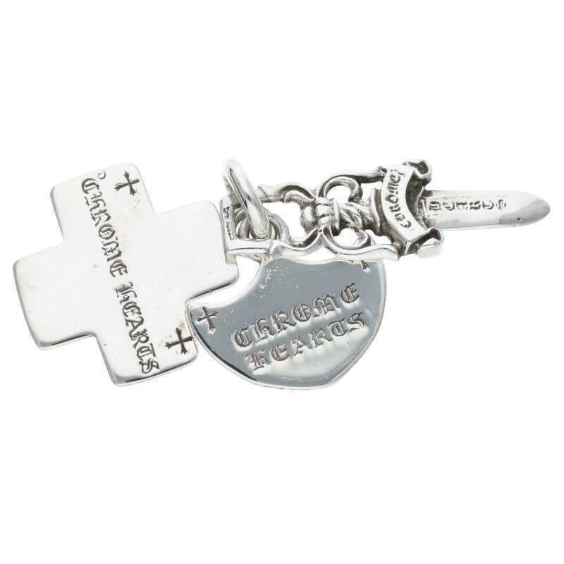 Chrome Hearts 3TRINKETS Old Silver Necklace Size ONE SIZE