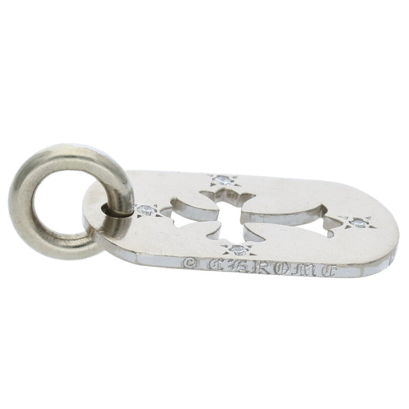 Chrome Hearts 18K Small Dog Tag 4DIA White Size ONE SIZE