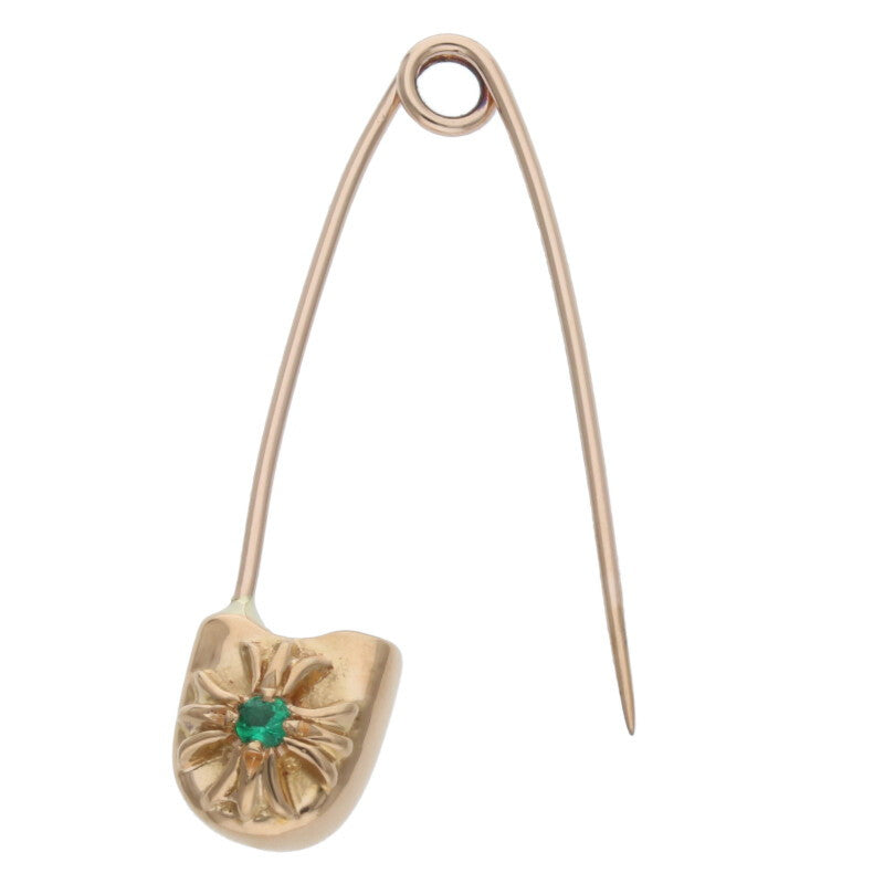 Chrome Hearts 22K Small Safety Pin 1 Emerald Size ONE SIZE