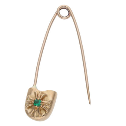 Chrome Hearts 22K Small Safety Pin 1 Emerald Size ONE SIZE