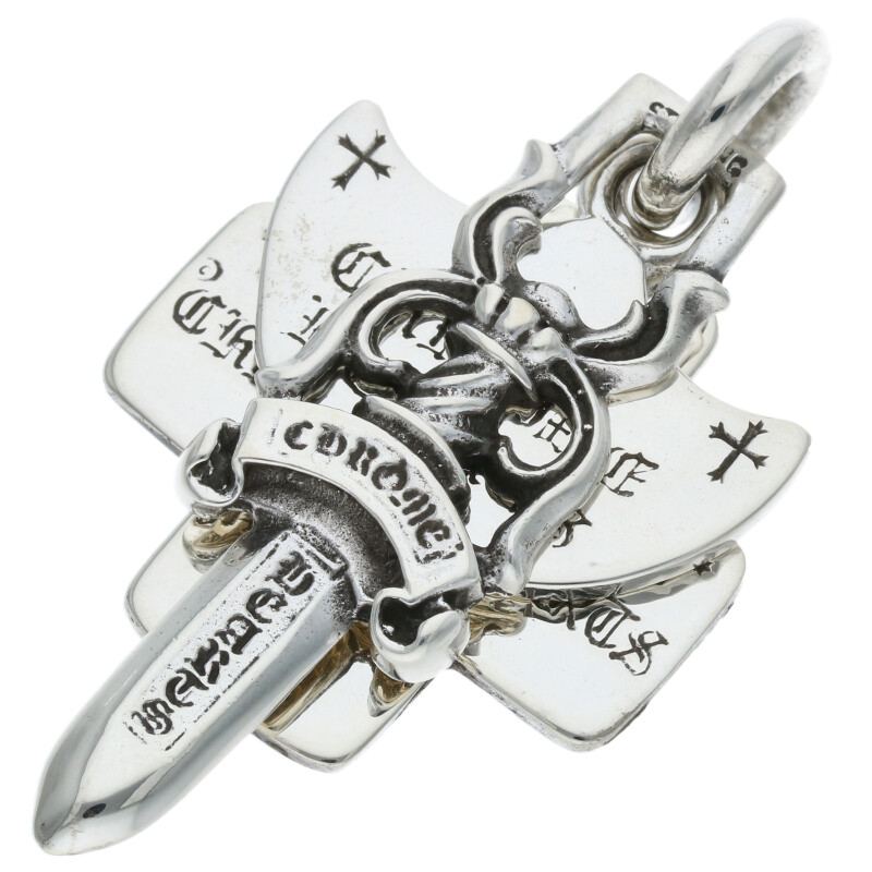 Chrome Hearts Old Silver 3 Trinkets Pendant Size ONE SIZE