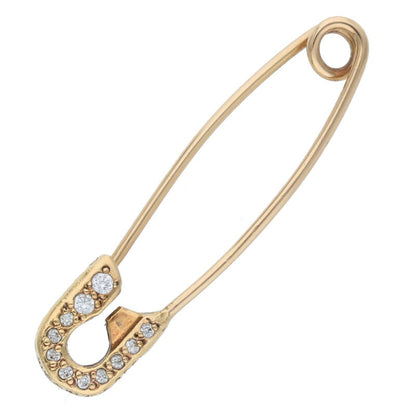 Chrome Hearts 22K YG Small Safety Pin Pave Size ONE SIZE