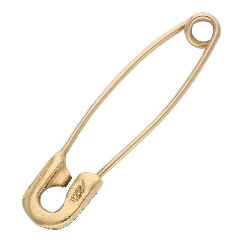 Chrome Hearts 22K YG Small Safety Pin Pave Size ONE SIZE