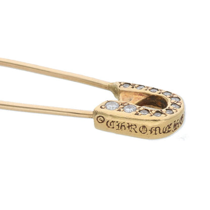 Chrome Hearts 22K YG Small Safety Pin Pave Size ONE SIZE