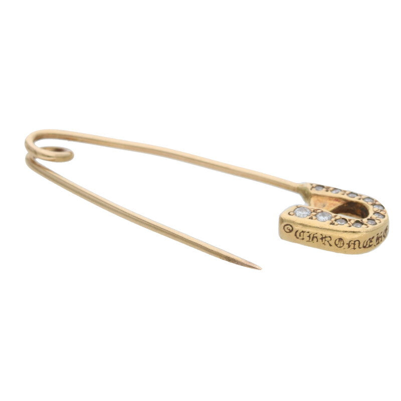 Chrome Hearts 22K YG Small Safety Pin Pave Size ONE SIZE