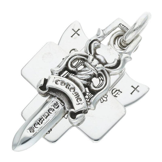 Chrome Hearts Three Trinkets Pendant Silver Size ONE SIZE