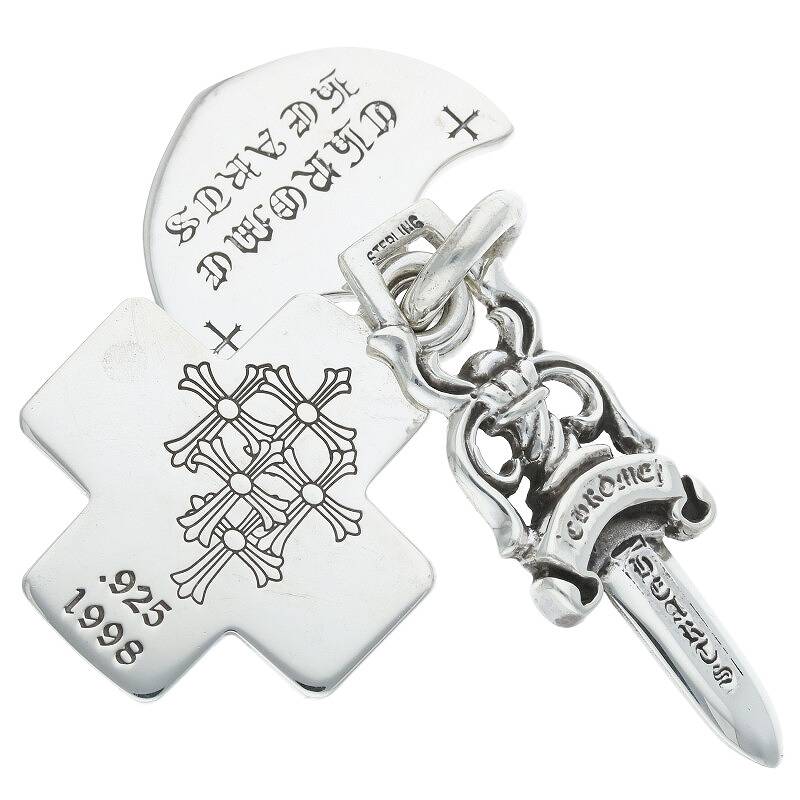 Chrome Hearts Three Trinkets Pendant Silver Size ONE SIZE
