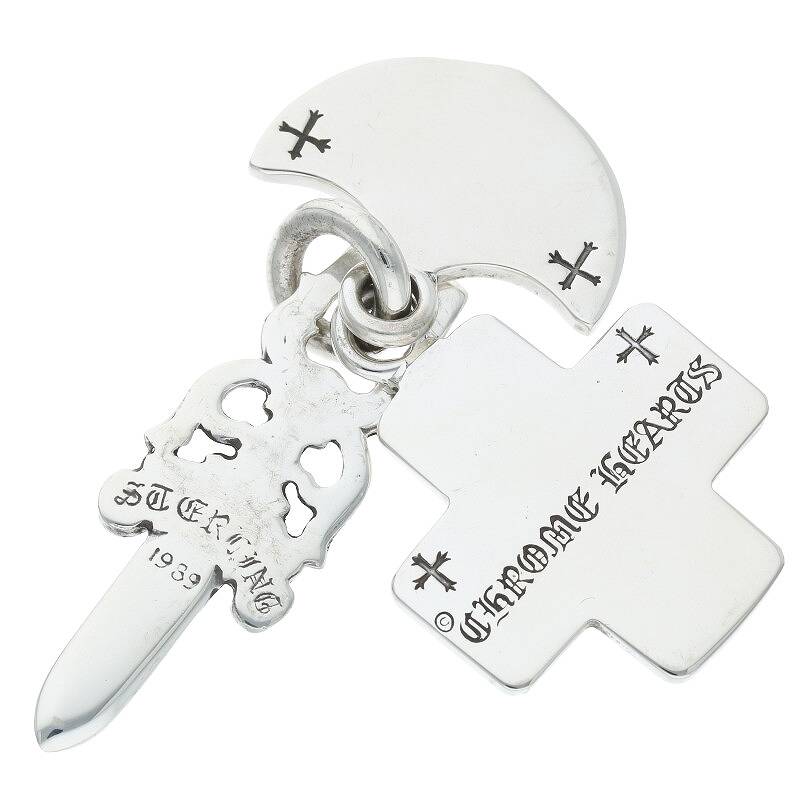Chrome Hearts Three Trinkets Pendant Silver Size ONE SIZE