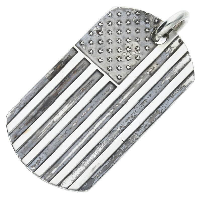 Chrome Hearts Large American Flag Dog Tag Size ONE SIZE