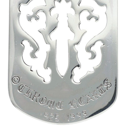 Chrome Hearts Large Dagger Dog Tag Silver Size ONE SIZE