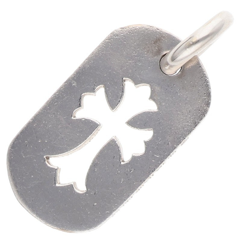 Chrome Hearts 18K Small Dog Tag 4 Diamond WG Size ONE SIZE