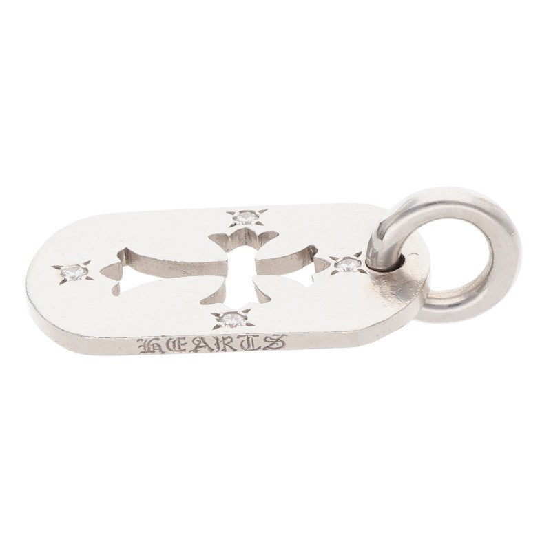 Chrome Hearts 18K Small Dog Tag 4 Diamond WG Size ONE SIZE