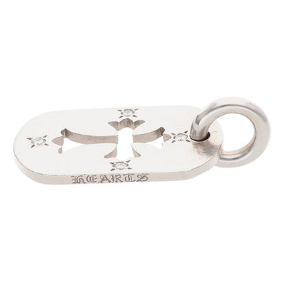 Chrome Hearts 18K Small Dog Tag 4 Diamond WG Size ONE SIZE