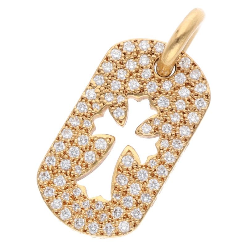 Chrome Hearts 22K Small Dog Tag Pave Diamond Size ONE SIZE