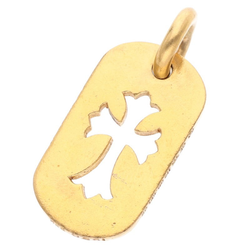 Chrome Hearts 22K Small Dog Tag 4D Pave YG Size ONE SIZE
