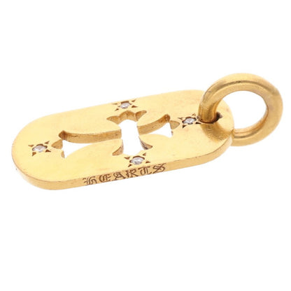 Chrome Hearts 22K Small Dog Tag 4D Pave YG Size ONE SIZE