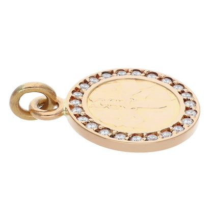 Chrome Hearts 22K Angel Medal Pave Charm YG Size ONE SIZE