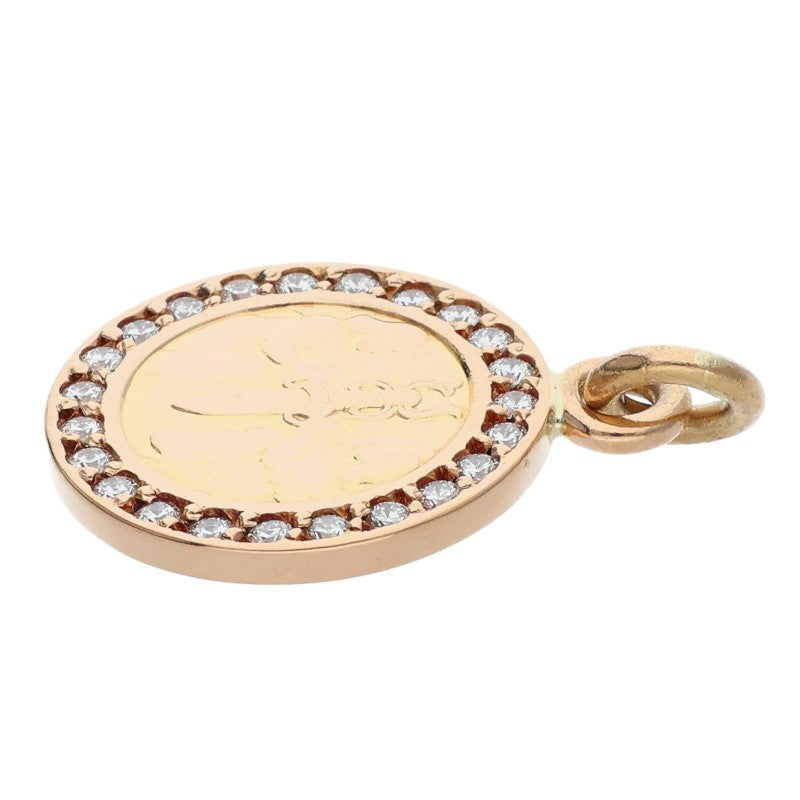 Chrome Hearts 22K Angel Medal Pave Charm YG Size ONE SIZE
