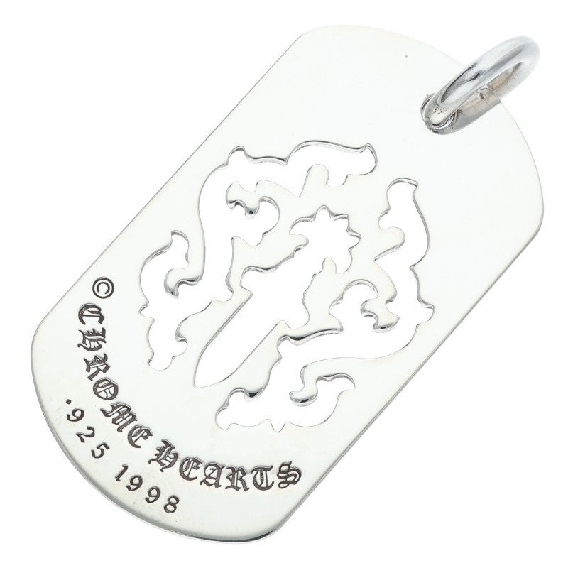 Chrome Hearts 925 Silver Dagger Cutout Dog Tag Size ONE SIZE