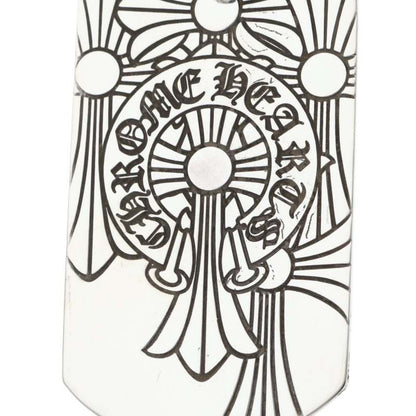 Chrome Hearts Large Dog Tag "GOD BLESS" Silver Size ONE SIZE