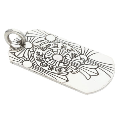 Chrome Hearts Large Dog Tag "GOD BLESS" Silver Size ONE SIZE