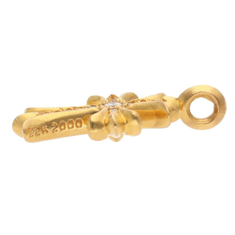Chrome Hearts 22K Tiny Fat Cross Pave Diamond Size ONE SIZE