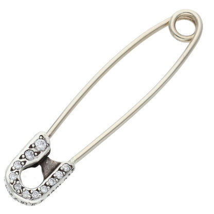 Chrome Hearts Safety Pin Pave Diamond Silver Size ONE SIZE