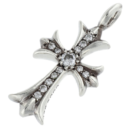 Chrome Hearts Tiny Fat Cross Pave Diamond 925 Size ONE SIZE