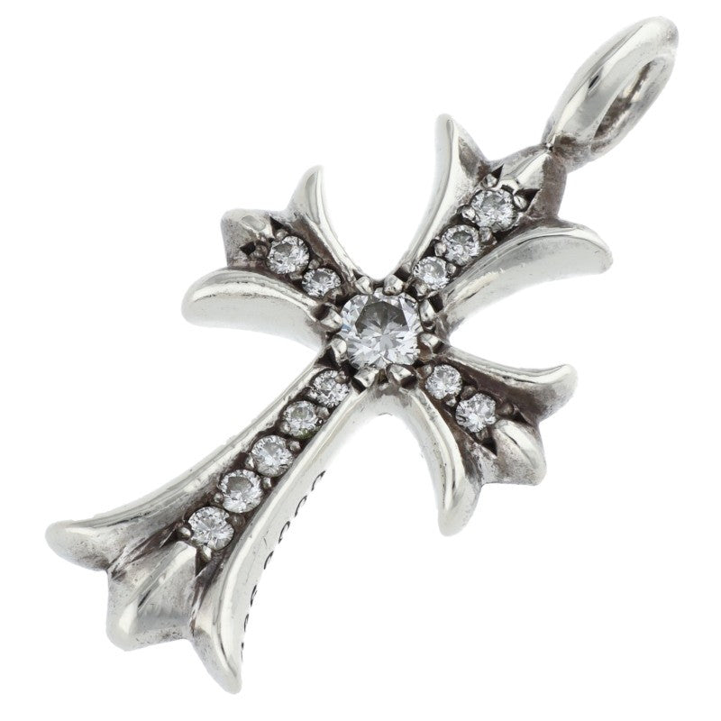 Chrome Hearts Tiny Fat Cross Pave Diamond 925 Size ONE SIZE
