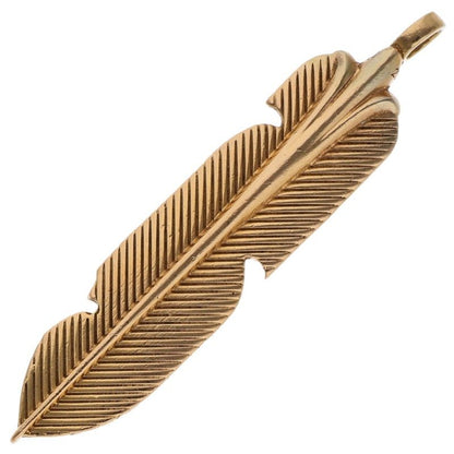 Chrome Hearts 22K Feather Yellow Gold Necklace Size ONE SIZE