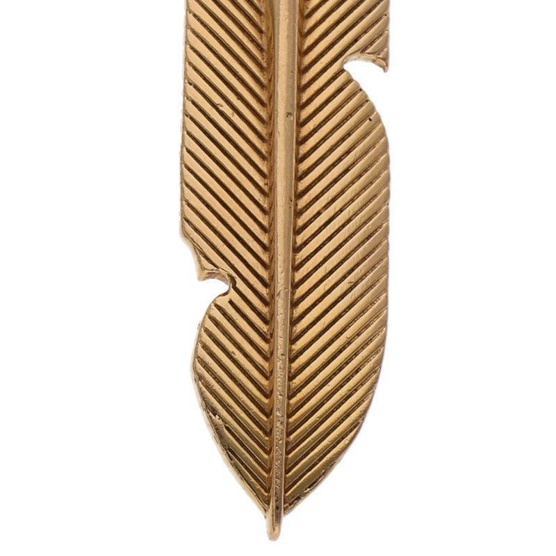 Chrome Hearts 22K Feather Yellow Gold Necklace Size ONE SIZE