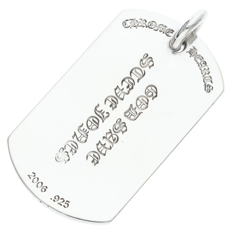 Chrome Hearts Large Dog Tag Pendant 925 Silver Size ONE SIZE