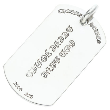 Chrome Hearts Large Dog Tag Pendant 925 Silver Size ONE SIZE