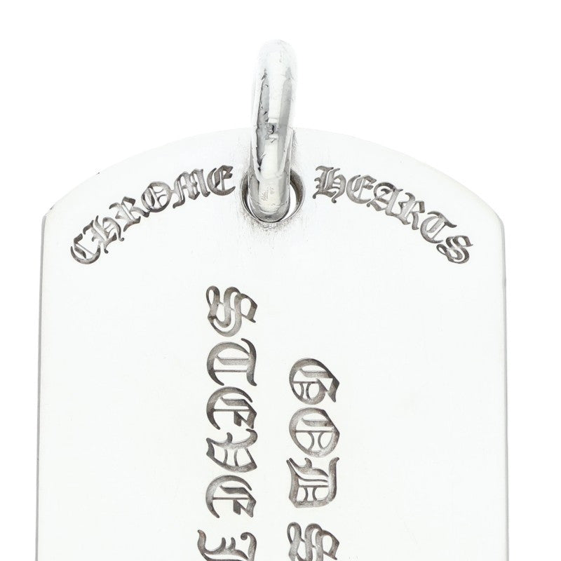 Chrome Hearts Large Dog Tag Pendant 925 Silver Size ONE SIZE
