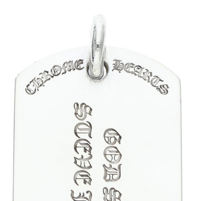 Chrome Hearts Large Dog Tag Pendant 925 Silver Size ONE SIZE