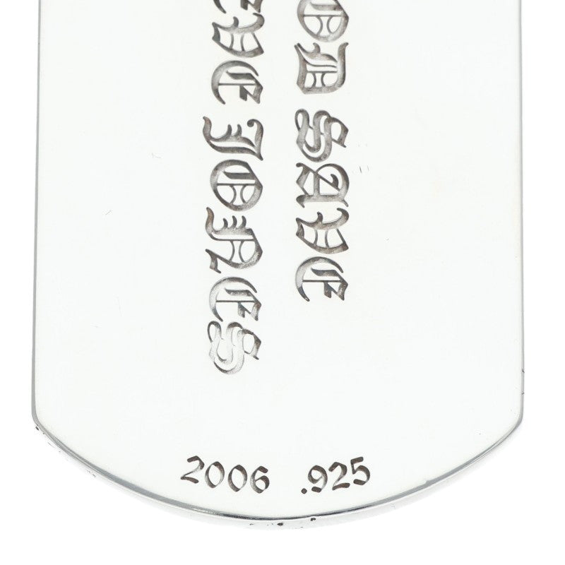 Chrome Hearts Large Dog Tag Pendant 925 Silver Size ONE SIZE